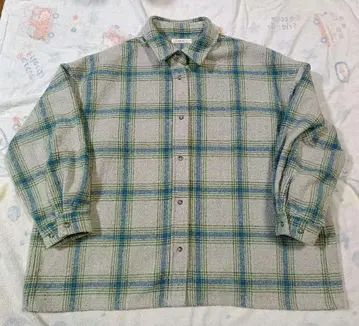 레이지블루 루즈 옴브레 체크 셔츠 프리 사이즈