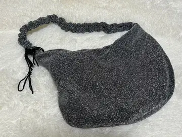 그레이 글리터 숄더백