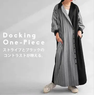 [ 새상품 ] 도킹 원피스 레귤러 사이즈 블랙