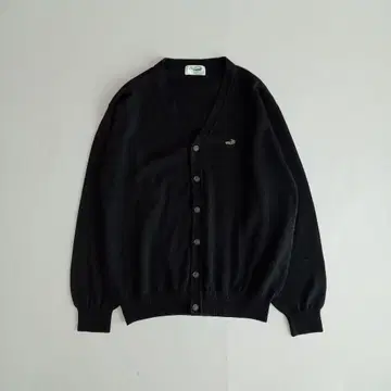 미사용! 크로커다일 가디건 울 혼방 블랙 L