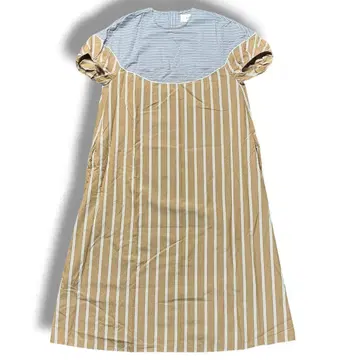 새상품급 AVIE 스트라이프 롱 원피스 절개 베이직 38 원피스