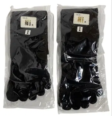 발가락 스트레칭 삭스 오야스미 실크 100% 2족 세트 블랙 25사536