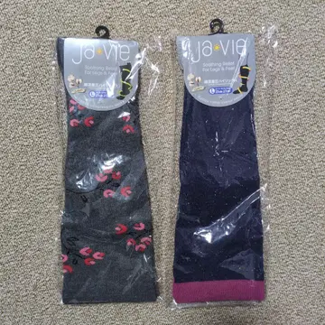 Javie 자비 면 혼방 압박 하이 삭스