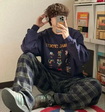 Zooodle/ANIMAL SPORTS 맨투맨 네이비