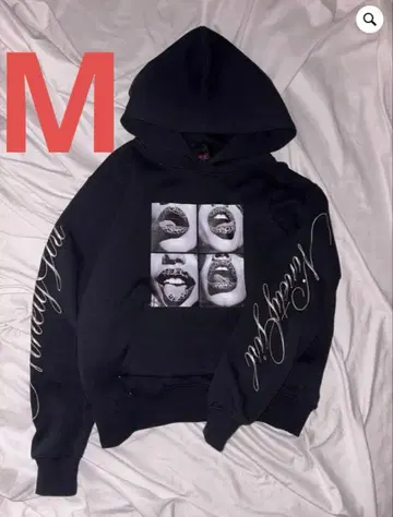 9090 girl Rip Print Hoodie