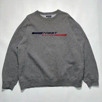 90s 타미힐피거 맨투맨 L 그레이 자수 로고 빈티지7307