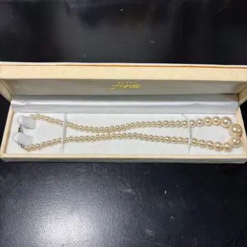 화이트 펄 목걸이 케이스 포함