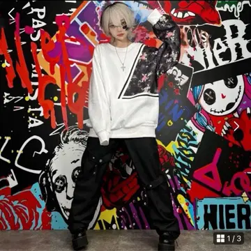 NieR 변칙 블로킹 방한 속기모 트레이닝복 [ 일본풍 패턴 구미호 ]