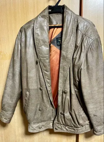 Jeffery 천연 가죽 가죽 자켓 (브라운)