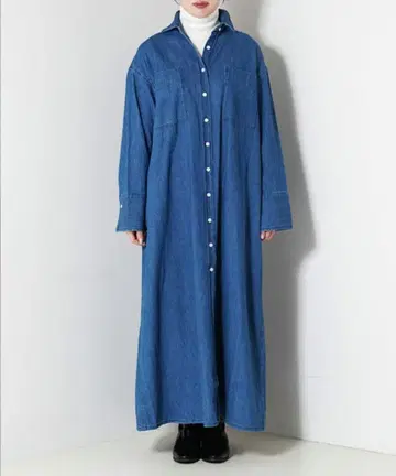 [ 정가 2.4만 ] 헬시 데님 맥시 롱 원피스 셔츠 원피스