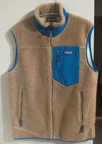 patagonia 플리스 베스트 M (일본 L 사이즈 상당) 베이지/파랑