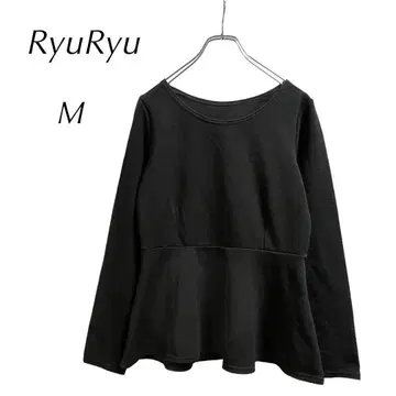 RyuRyu 튜닉 (M) 블라우스 블랙 신축성 있음