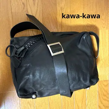 카와카와 빅 지퍼 가죽 숄더