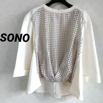 SONO 소노 풀오버 이소재 맨투맨 7부 소매 티셔츠 상의 일본제
