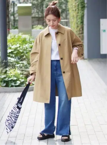 [ 거의 미사용 ] 저널 스탠다드 하이 카운트 와이드 스텐카라 코트