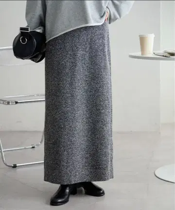 트위드 내로우 스커트