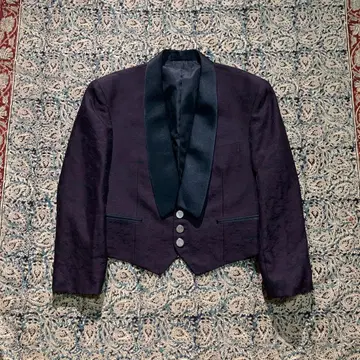 80s 독일제 짧은 기장 테일러드 자켓 서번트 빈티지 유로