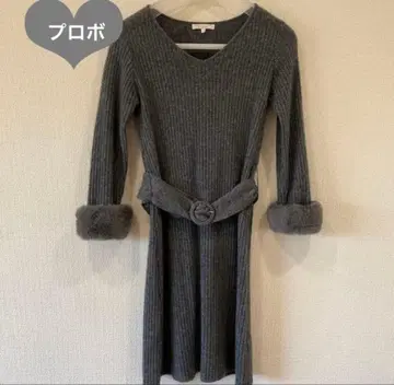 프로포션 바디 드레싱 니트 원피스 파~