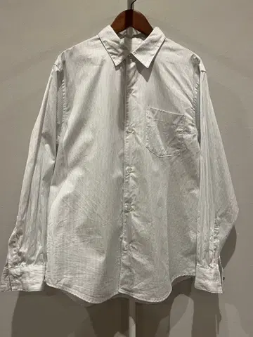 awasa 트윌 레귤러 카라 셔츠 pinstripe size 1