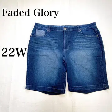 Faded Glory [ 22W ] 다크 블루 데님 숏팬츠 빅