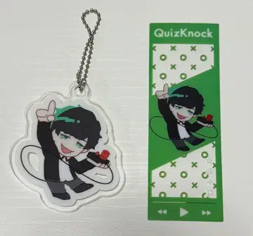 QuizKnock 동언 속답 아크릴 키링 북마커 2개 세트
