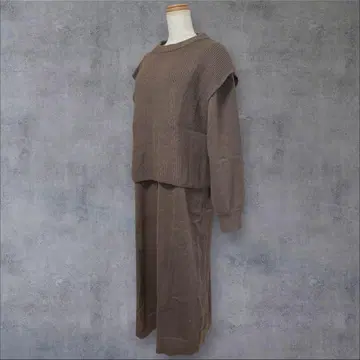 새상품급 어반 리서치 도어스 니트 베스트 레이어드 원피스