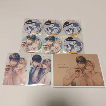 카페 데이트풍 캔뱃지 6개와 카드 2장 세트