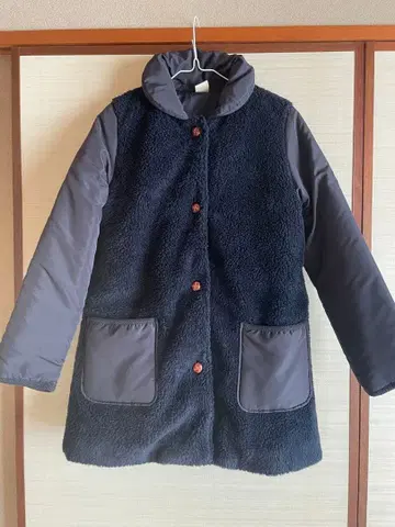 [ 미사용품 ] north object 네이비 보아 코트 M 사이즈