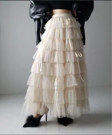 스트랩 리본 발레코어 샤샤 스커트