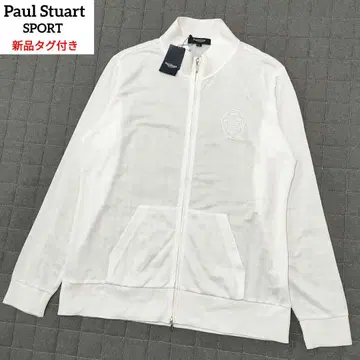 [새상품2] 폴 스튜어트 지퍼 자켓 흡한속건 UV 컷 화이트 컬러 LL