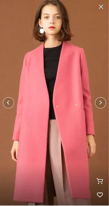 UNITED TOKYO 핑크 롱 코트 사이즈 2