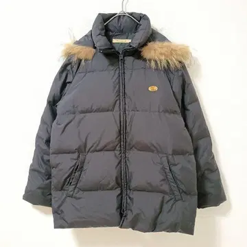 크로커다일 그레이 퍼(Fur) 포함 다운 자켓 퀼팅 디자인 L