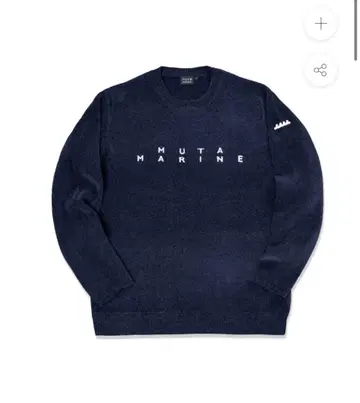 MUTA MARINE 네이비 크루넥 스웨터
