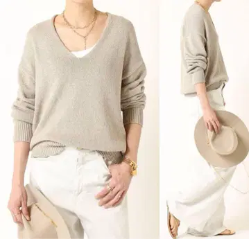 23ss Deuxieme Classe Lily Linen V넥