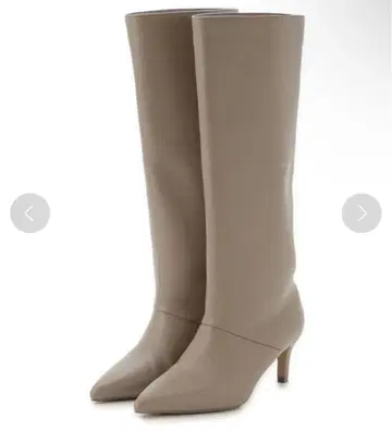 SNIDEL 와이드 샤프트 롱 부츠 베이지