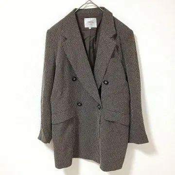 점핑 슬로우 브라운 더블 브레스트 테일러드 자켓 11BR