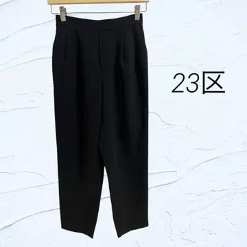 23구 드레이프감 소재 테이퍼드 팬츠 블랙 여성용 사이즈 32