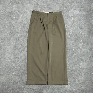 00s 에디 바우어 울 슬랙스 투 턱