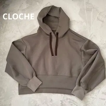 CLOCHE 크로셰 종이상자 니트 후드티 모카