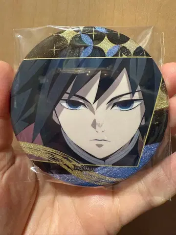 귀멸의 칼날 글리터 캔뱃지 토미오카 기유