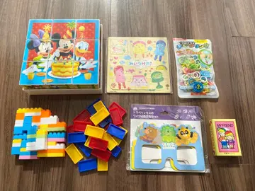 완구 세트 디즈니 퍼즐 코시 블록 카드놀이 도미노 안경