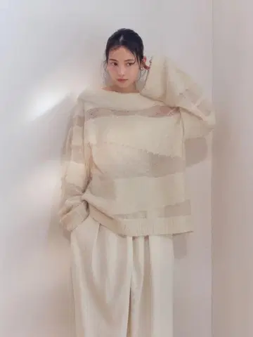 Andequal 안드콜 sheer pattern 니트