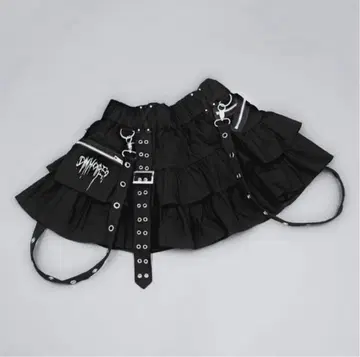 Dimmoire PUNK 프릴 미니 스커트 [ 블랙 ]