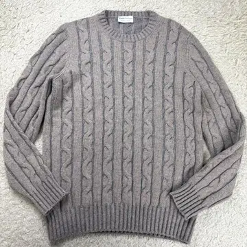 세테피리 캐시미어 캐시미어 멜란지 케이블 크루넥 니트 48