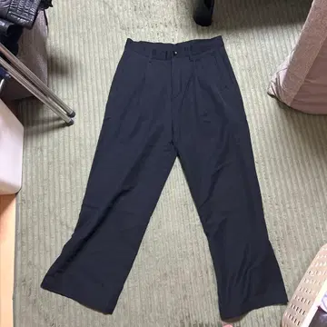 블랙 와이드 레그 슬랙스 L 사이즈