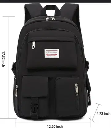 블랙 나일론 백팩