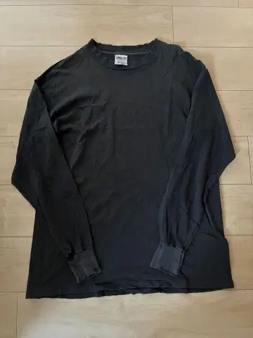 90s 오니타 무지 롱t 블랙 USA제 XL 페이드 보로