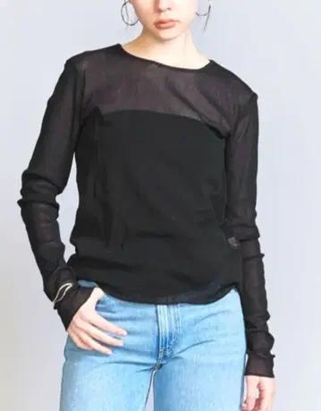 새상품급 뷰티 앤 유스 코튼 튤 풀오버