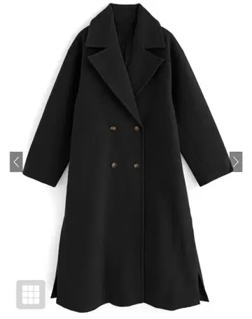 GRL 사이드 슬릿 더블 버튼 체스터 코트