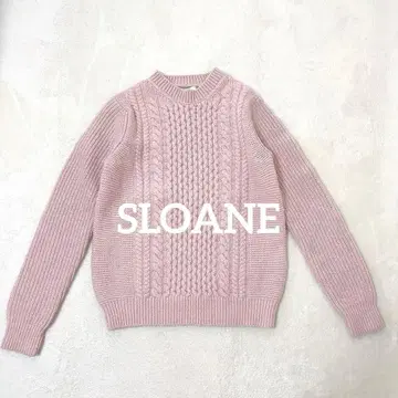 SLOANE 스 케이블 니트 풀오버 크루넥 아제니트